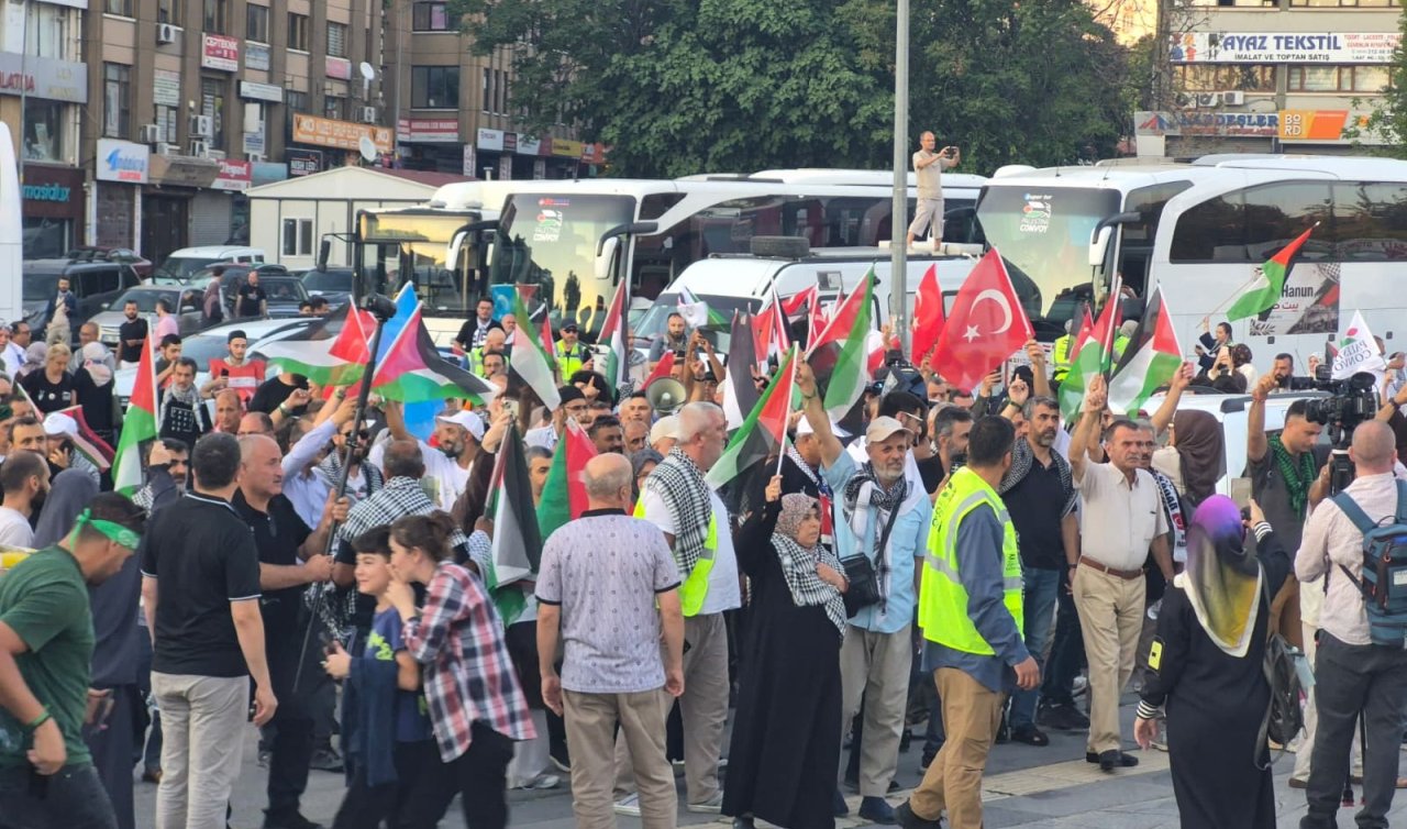 Bosna Hersek’ten yola çıkan “Filistin Konvoyu’’ Ankara’da karşılandı