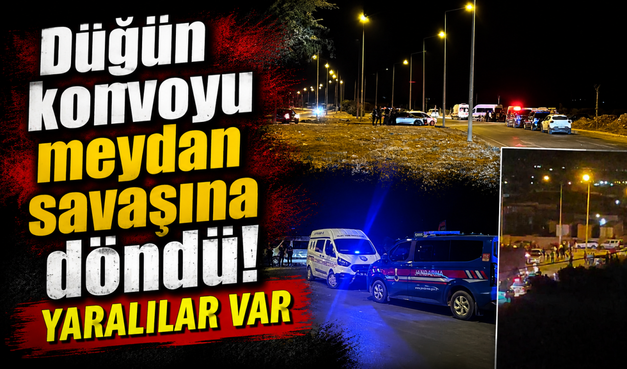 Düğün konvoyu meydan savaşına döndü! Yaralılar var 