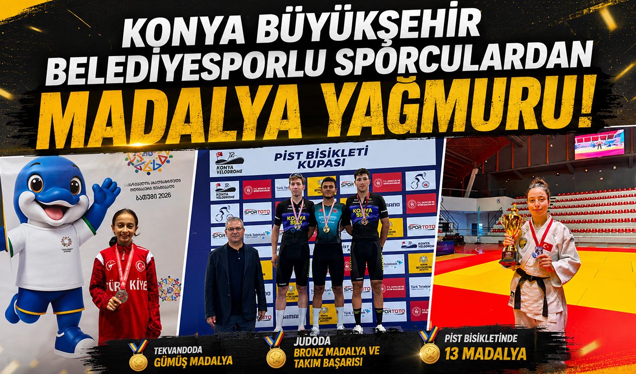 Konya Büyükşehir Belediyesporlu sporculardan madalya yağmuru!