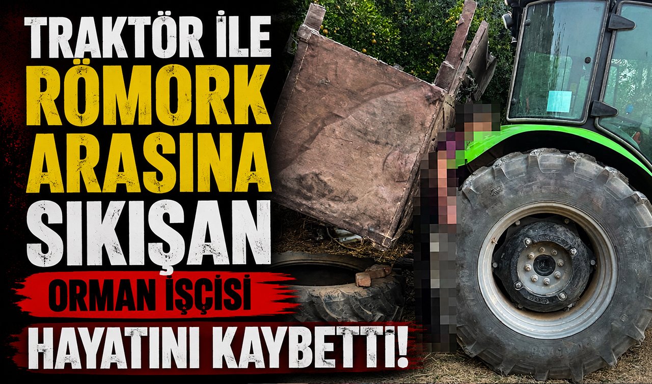 Traktör ile römork arasına sıkışan orman işçisi hayatını kaybetti