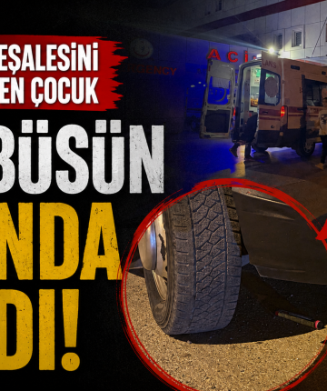 Düşen sis meşalesini almak isteyen çocuk minibüsün altında kaldı