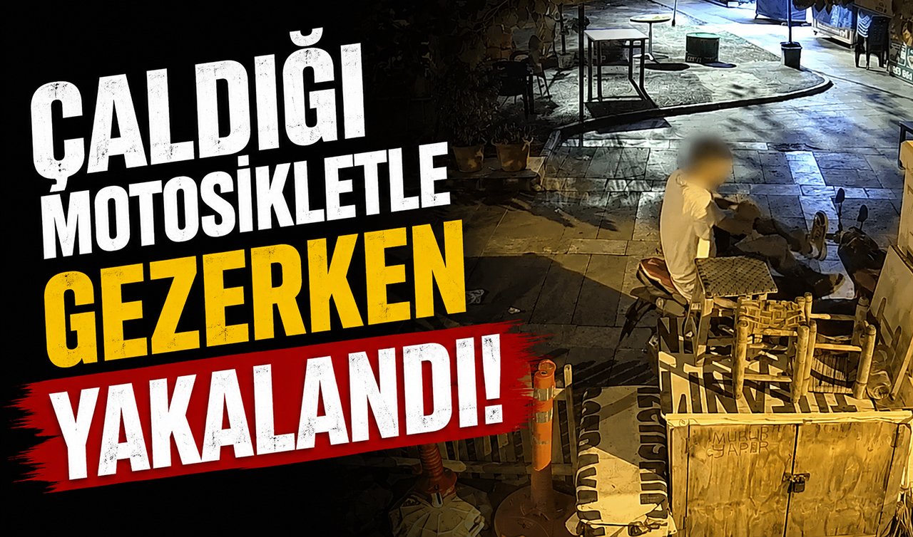 Çaldığı motosikletle gezerken yakalandı