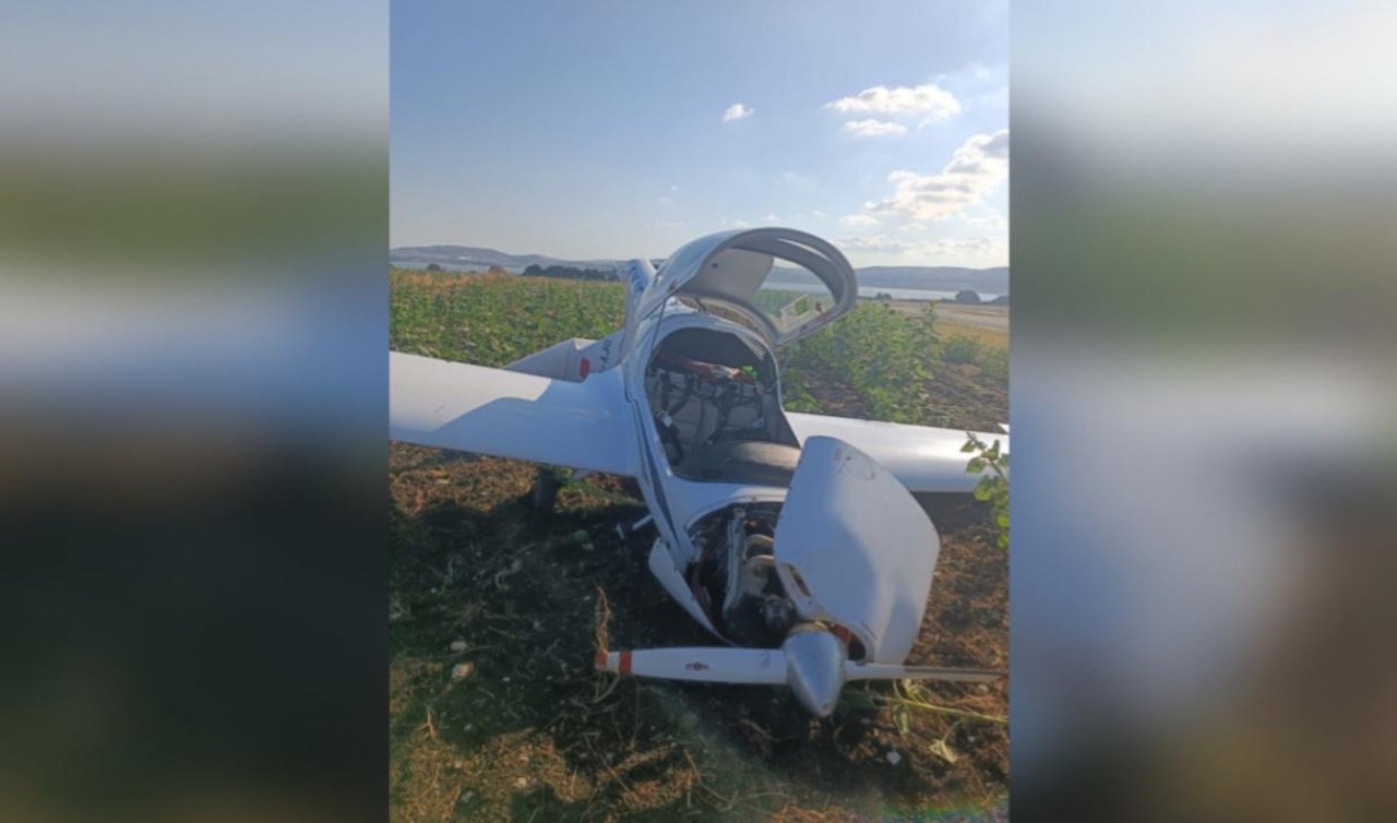 Eğitim uçağı kaza kırıma uğradı