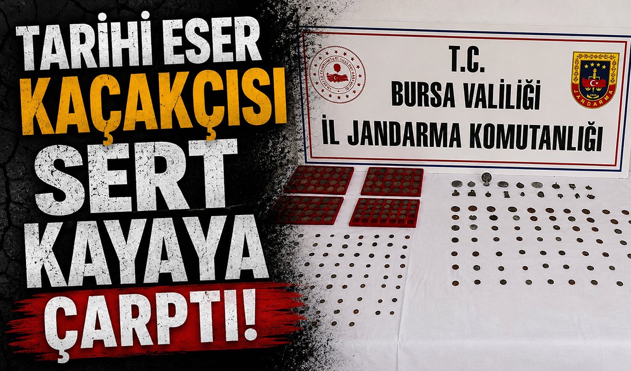 Tarihi eser kaçakçısı sert kayaya çarptı
