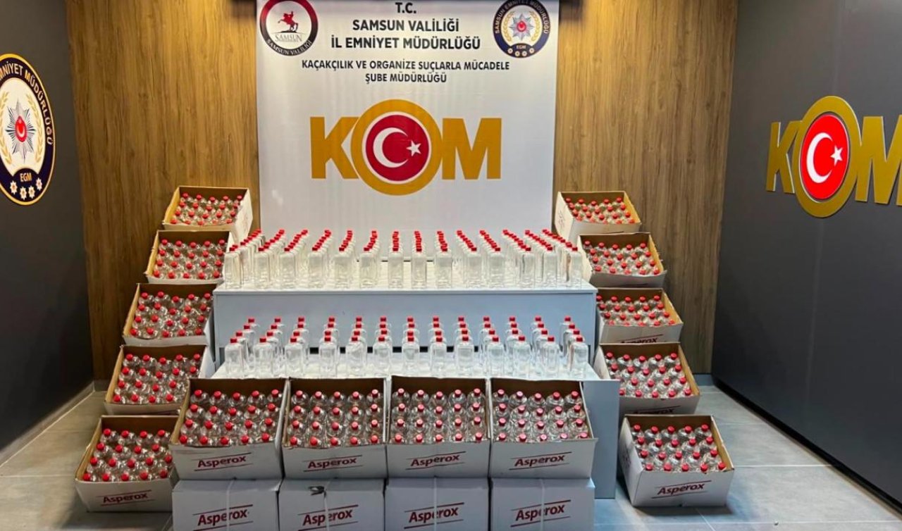 Samsun’da 1 ton 160 litre etil alkol ele geçirildi