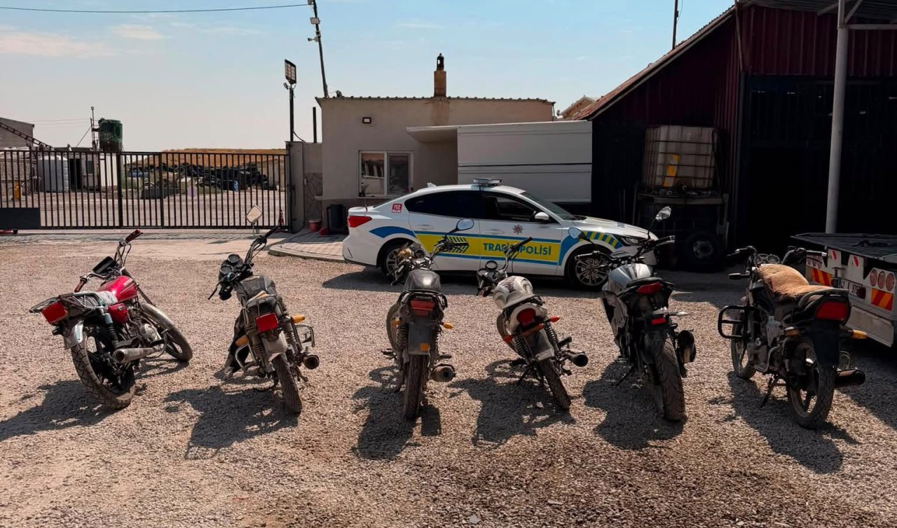 Cihanbeyli’de çalıntı motosikletler ele geçirildi