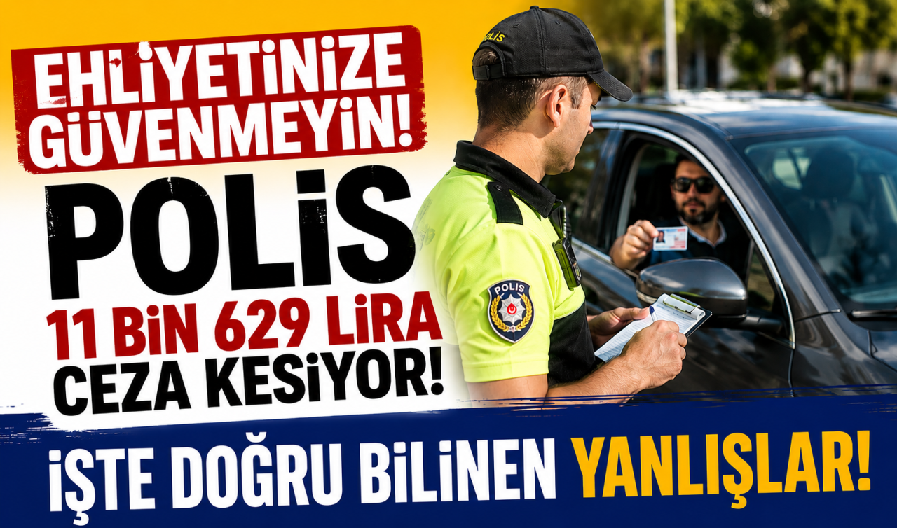 Ehliyetinize güvenmeyin! Polis 11 bin 629 lira ceza kesiyor! İşte doğru bilinen yanlışlar