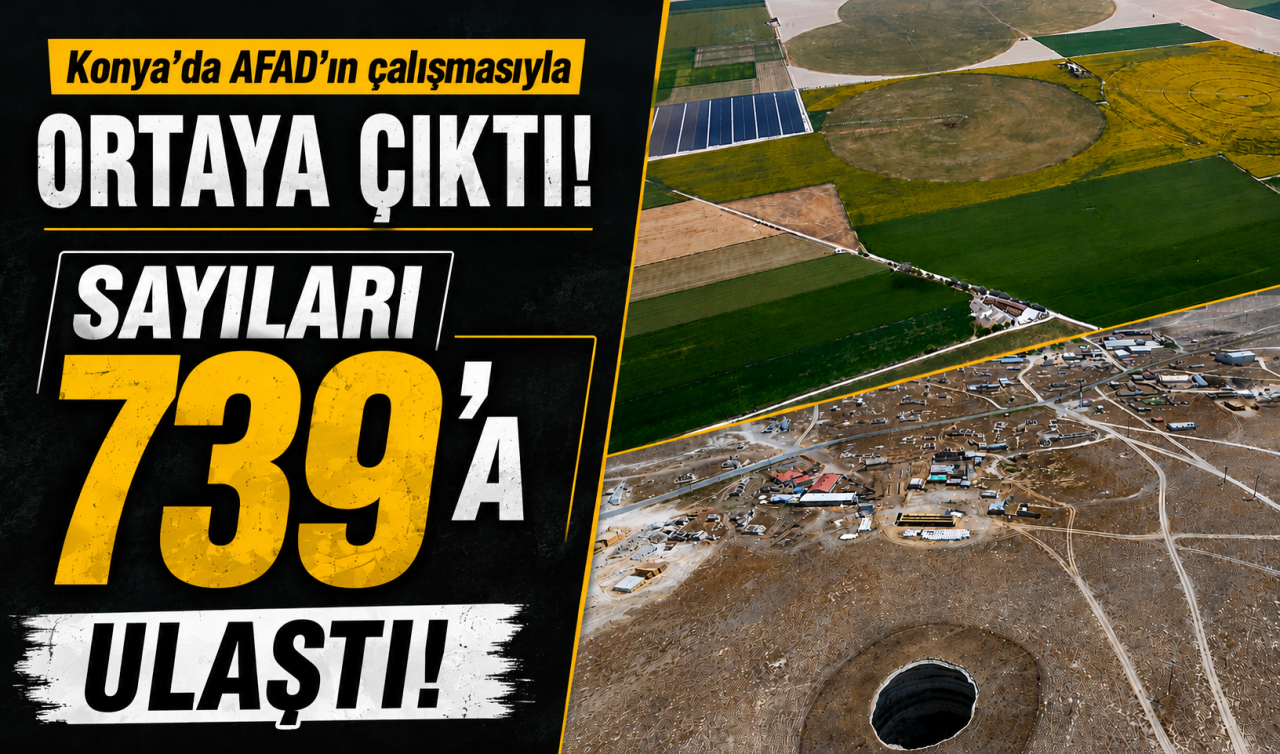 Konya’da AFAD’ın çalışmasıyla ortaya çıktı! Sayıları 739’a çıktı