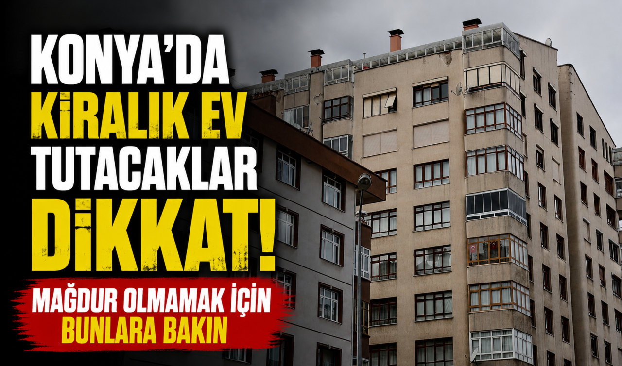 Konya’da kiralık ev tutacaklar dikkat! Mağdur olmamak için bunlara bakın