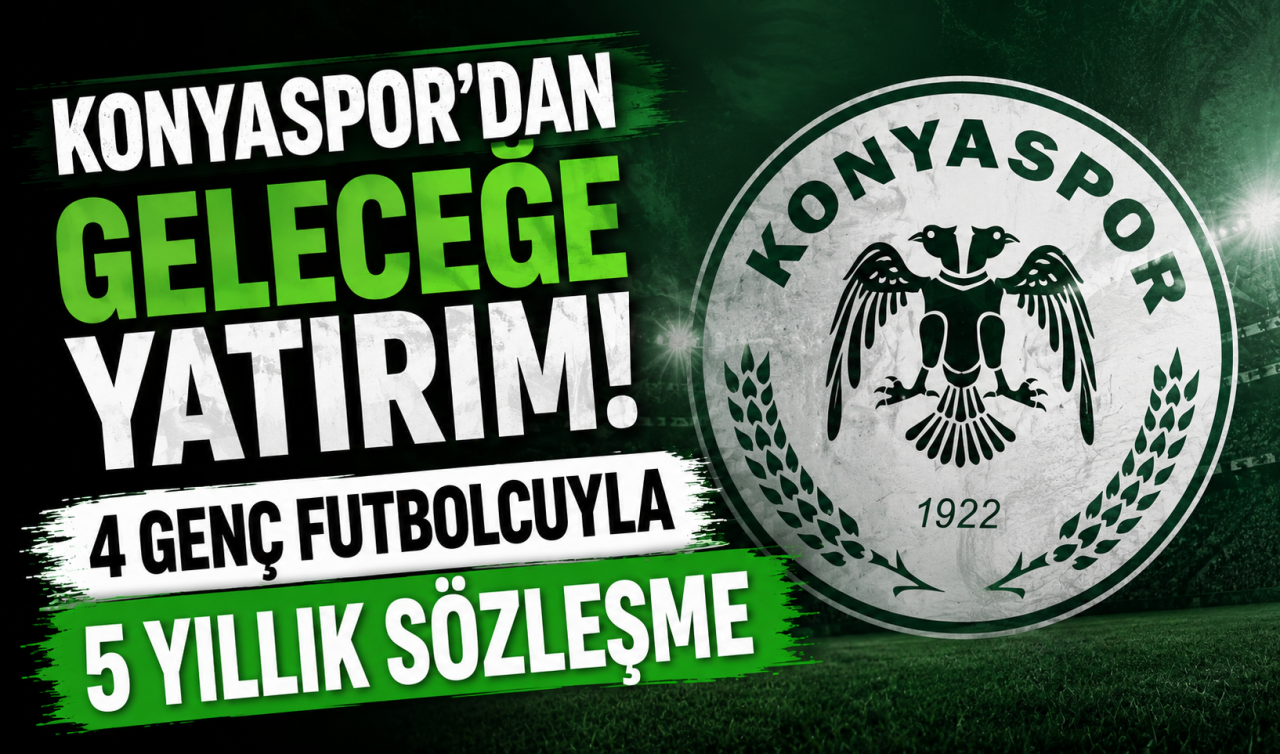 Konyaspor’dan geleceğe yatırım! 4 genç futbolcuyla 5 yıllık sözleşme